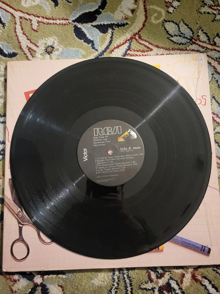 ELVIS PRESLEY Sings For Children And Grownups Too 12" Vinyl LP RCA CPL1-2901 VG+ Foto 3 de 4