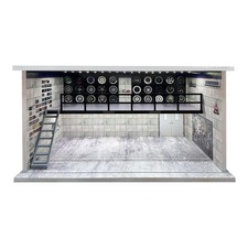 1:24 Scale Die-cast Model Car Display Case with Parking Lot Scene for White