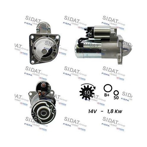 Démarreur Sidat S12MH0064A2 de haute précision pour Mitsubishi et Opel