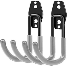 2PC Garden Hose Hanger Wall Mount, Cast Iron Holder for Water & Air Hose