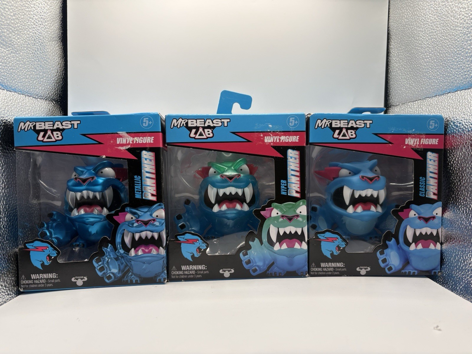 Mr.beast Lab Hyper Classic Metallic , Hyper, And Classic Panther Action Figures
