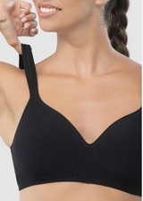 Underoutfit The Perfect Neckline Bra 461 Black STRIPE Small NWOT