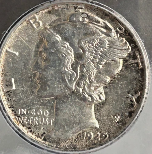 1929 Beautiful S Mint Mercury Dime, Great Details, Buy the Coin NOT the Holder!