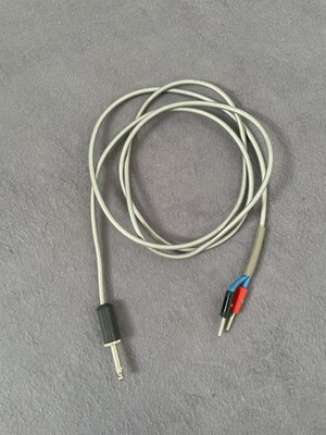 Vintage guitar cable adapter 6,3mm jack to two banana plugs 1950s