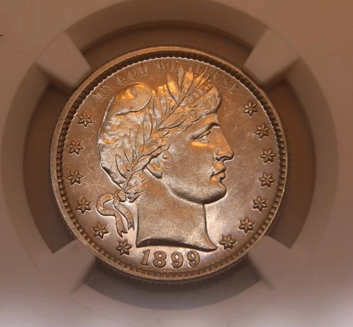 1899 PROOF PF60 NGC BARBER QUARTER SLABBED GRADED GORGEOUS LUSTER!