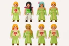 Playmobil Princess Figures Lot – 8x Green Dress Ladies Fantasy Vintage