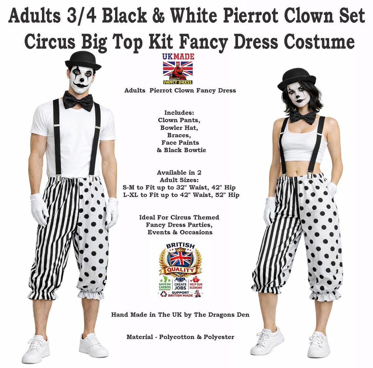 sir black dress French Maid Costume Black White Waitress Fancy Dress Outfit Sizes 6 to –  Kingdom Fancy Dress main image 0