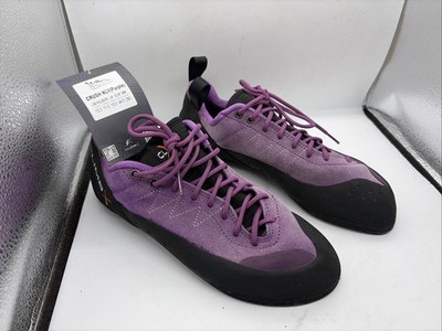 Climb X-Factor Climbing Shoes Violet & Black Lace Up Hemp Lining Women Sz 12 NWT