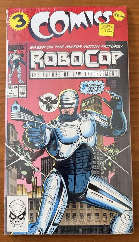 Sealed Vintage Robocop #1, 2, 3 - Comic Books Set, Marvel Child World Tag NM