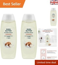 2-Pack Shea Butter Shower Gel, 500ml Each - Nourishing Moisturizer for Adults 6.95 per litre