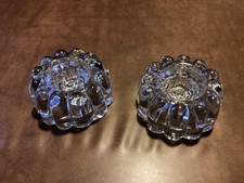 Pair of Heavy Glass Candle Holders