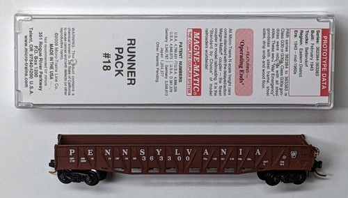 MTL Micro-Trains 06253070 Pennsylvania Railroad PRR 363300 50 pies góndola | Zustand: New