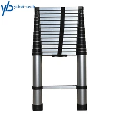 14.5 FT 330Lbs Aluminum Non-Slip Telescoping Ladder Extension Ladders Folding