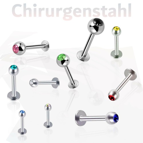 Piercing Lippenpiercing Labret Ohr Lippe Helix Tragus Madonna  ++BLITZVERSAND++ - Bild 1 von 12