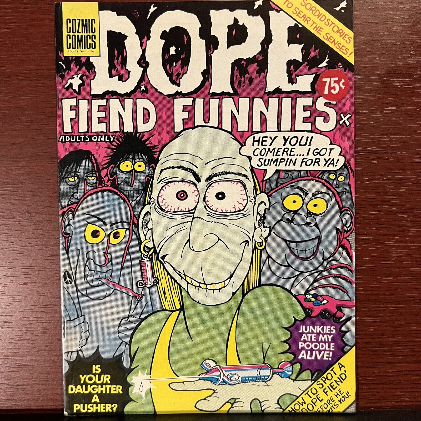 Dope Fiend Funnies 1974 Cozmic Comics UK Underground Comix RARE HARD TO FIND 👀