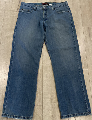 Vintage Anchor Blue Jeans Mens 36x32 Straight Baggy Denim Blue y2k Street  Wear