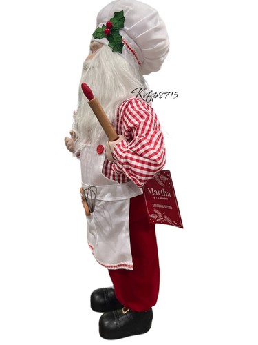 19 In Standing Baker Santa Claus Christmas Decoration Martha Stewart Gingerbread - Picture 3 of 6