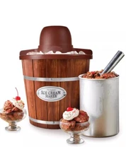 NEW! Nostalgia Electric Ice Cream Maker 4 Quarts Soft Serve Machine Party Easy