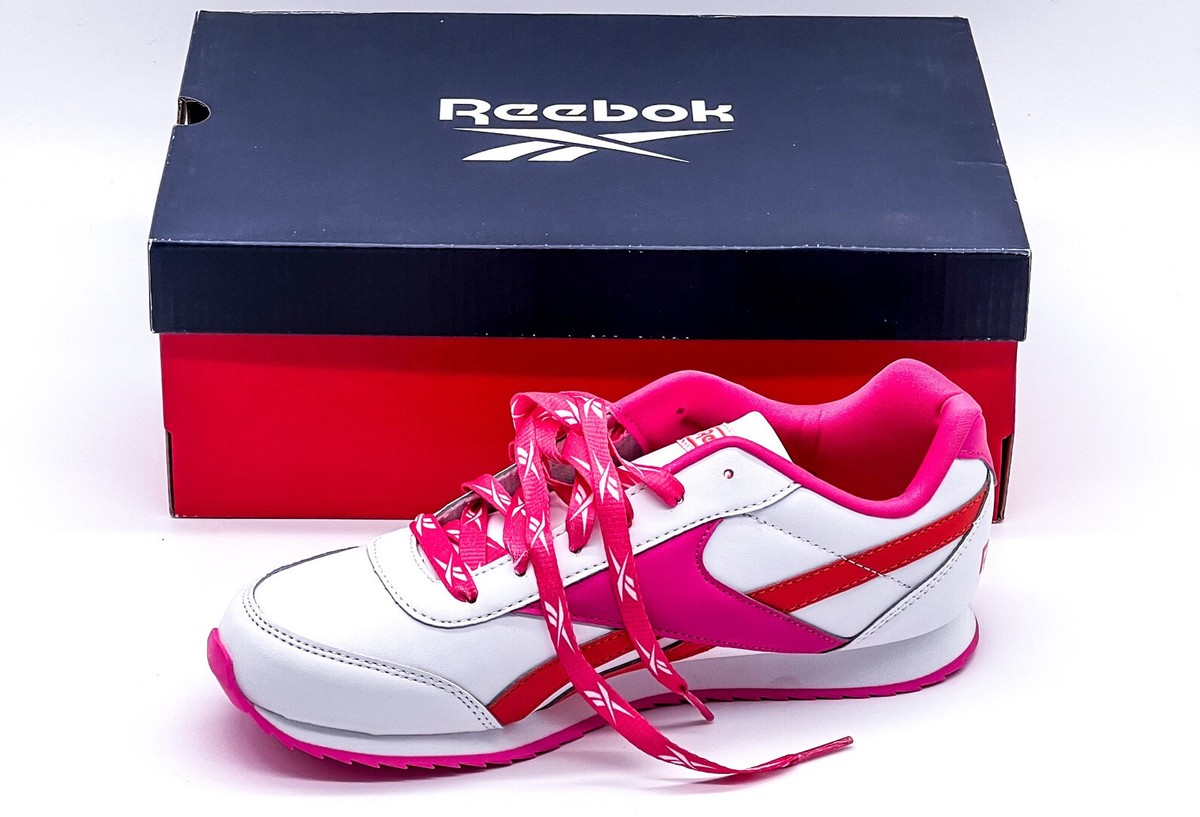 Reebok★ハイカットスニーカー★ホワイト×ピンク Reebok Kids Running Shoes for Girls White/Pink Size 39 (New