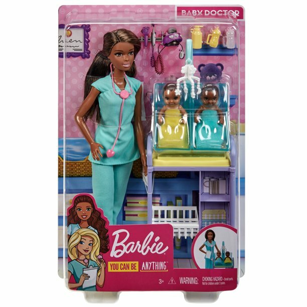 Barbie Baby Doctor Playset With Brunette Doll and 2 Infant D