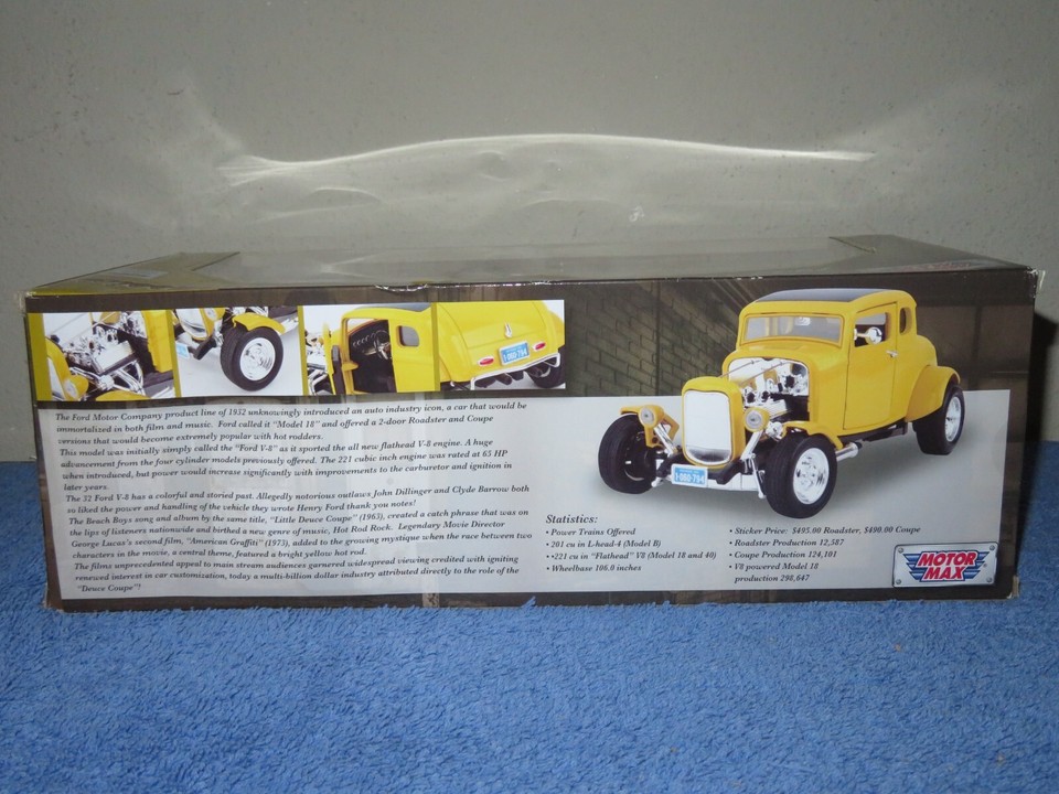 Timeless Hot Rods TIMELESS CLASSICS 1932 FORD COUPE HOT ROD FLEET FARM 1:18 MOTOR MAX ...
