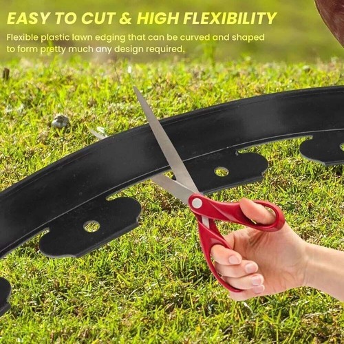 10M Flexible Garden Border Grass Lawn Path Edging with 30PCS Plastic Pegs Sturdy - Picture 6 of 16