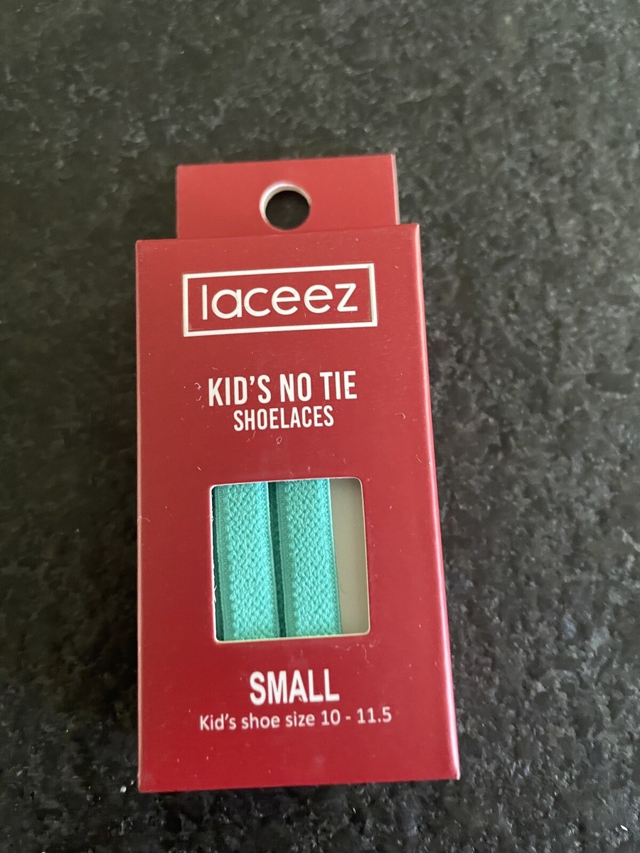 Laceez KIDS No Tie Shoelaces Pack (1 Pair) Small Teal