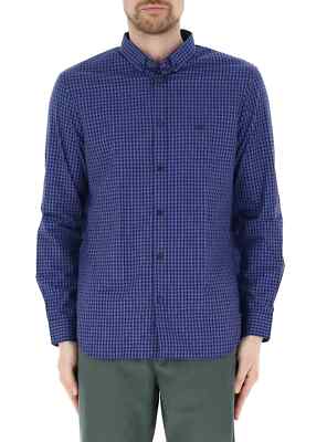 ARMANI EXCHANGE Herren Regular Button Down Karohemd 3DZC08 ZN3VZ 65BA Blau