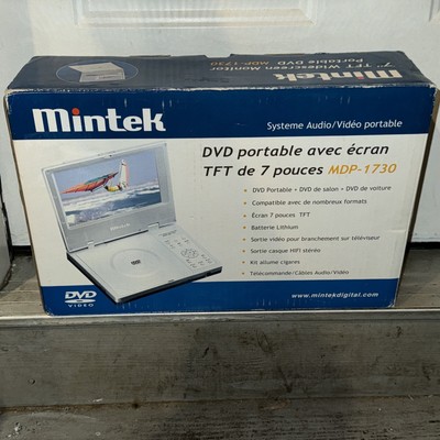 Mintek 7'' TFT Monitor Portable Dvd Player Model MDP-1730 W/ Accessories