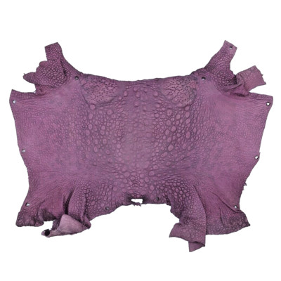Bufo Marinus Cane Toad Skin Taxidermy Dyed Leather Matte Dusty Burgundy