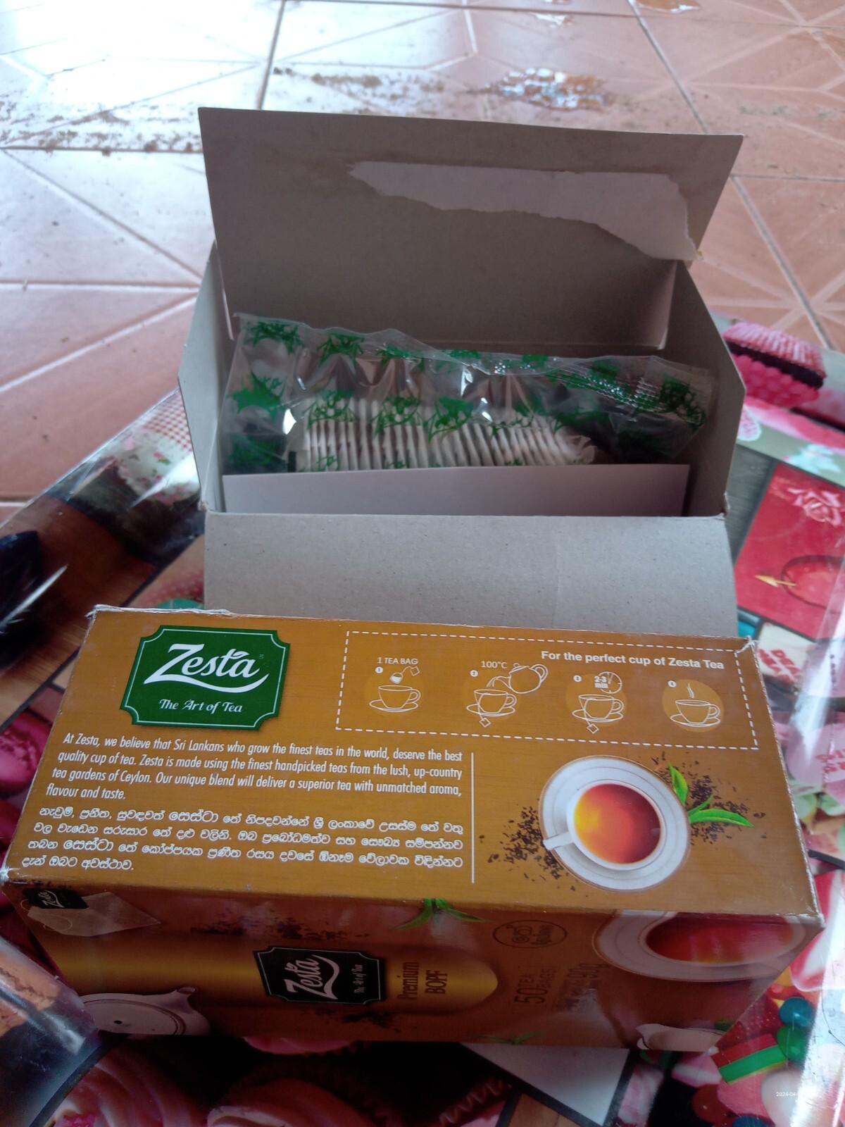 Zesta Black Premium BOPF Natural Ceylon Tea 50 Tea Bags.