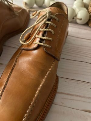 ANTONIO MAURIZI SIGNATURE BRITISH TAN LEATHER OXFORDS US 13  display picture 3