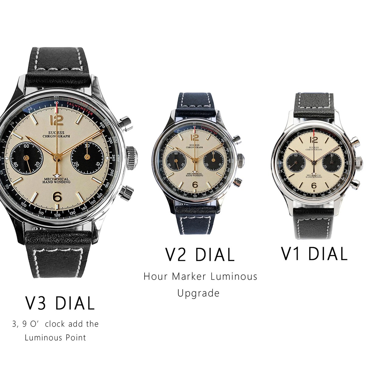 Sugess Panda V3 DIAL Chronograph Mechanical Men Watch
