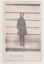 On the Cusp of Teenhood Sweet Young Girl Poses in 1920s Fashion Dress Antique