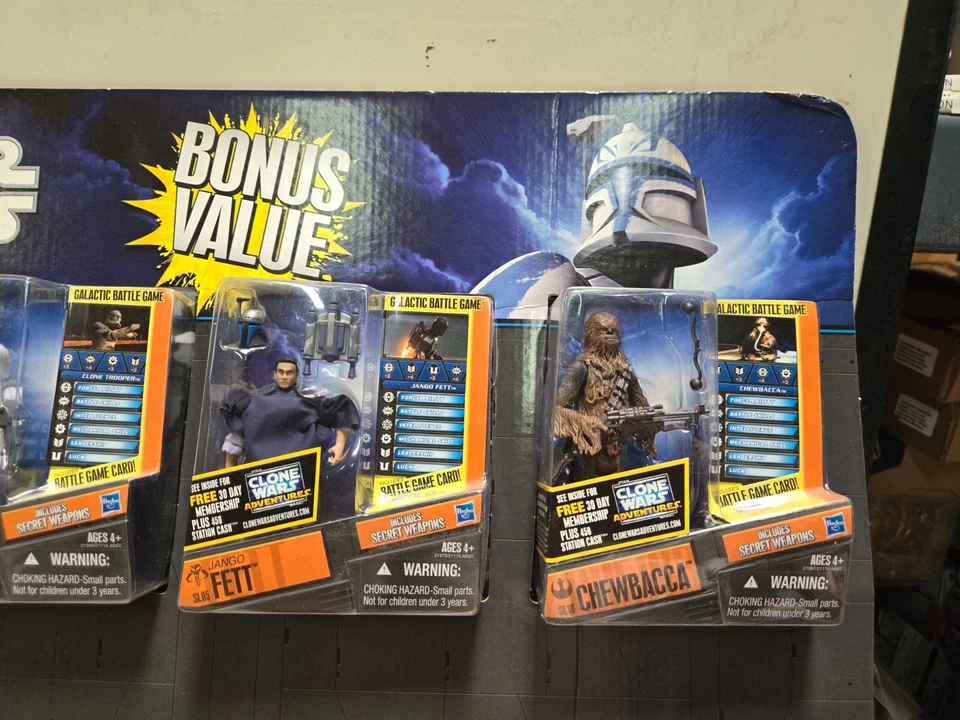 Paquete de 8 figuras Saga Legends Star Wars - Darth Maul, Obi-Wan, Yoda, Luke, Jango Foto 3 de 4