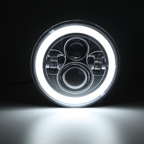 DOT 7" INCH Round LED Headlights Hi/Lo Chrome For Ford F-100 F-150 F-250 F-350 - Picture 10 of 12