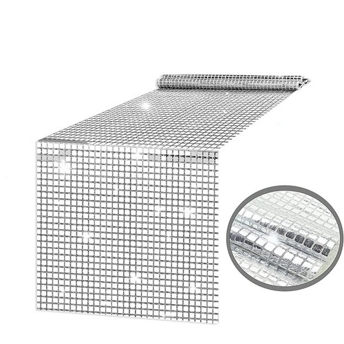 Sequins Table Runner Shiny Waterproof Durable Anti-slip for Wedding Disco Party