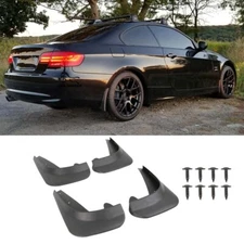 4pcs Front & Rear Mud Flaps Splash Guards Splashguards For 3 Series 328i Coupe