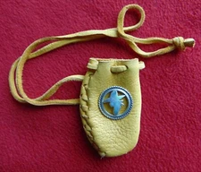 WESTERN COWBOY OR MOUNTAIN MAN OR WOMAN'S NEW LEATHER POSSIBLES BAG ~ & CONCHO 