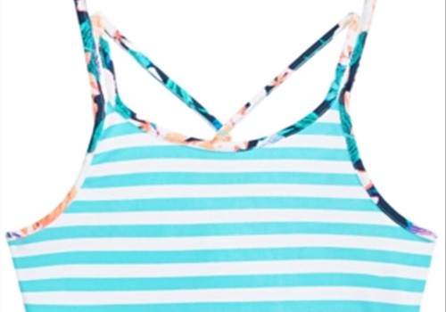 ID Ideology Big Girl's Striped Bikini Top Blue Size 16 - Picture 3 of 3