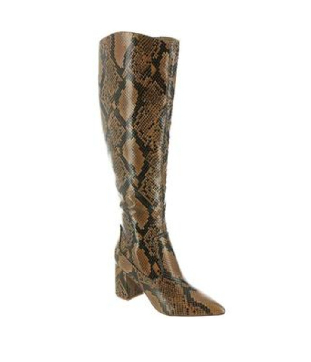 Marc Fisher Women's Retie Snake Print Knee-High Boots Size - Main Image