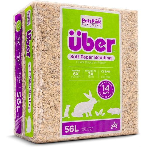 PetsPick Uber Soft Paper Pet Bedding for Small Animals, Natural 56L eBay