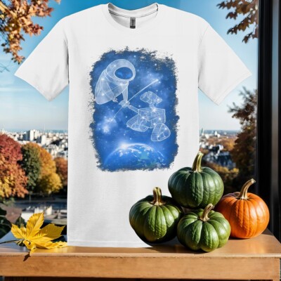 Retro Disney Pixar Wall-E And Eve T-Shirt T Shirt Herren Damen Unisex Tshirt SY604