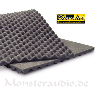 Sinuslive Dämmung ANS-Akustik-Noppenschaum Matte Subwoofer Gehäuse Dämmmaterial