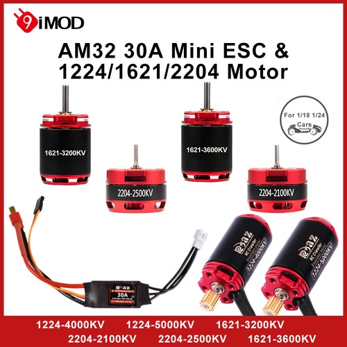 9IMOD Brushless ESC Motor Combo AM32 30A 2100/2500KV For RC1/18 1/24 Crawler Car - Picture 3 of 38