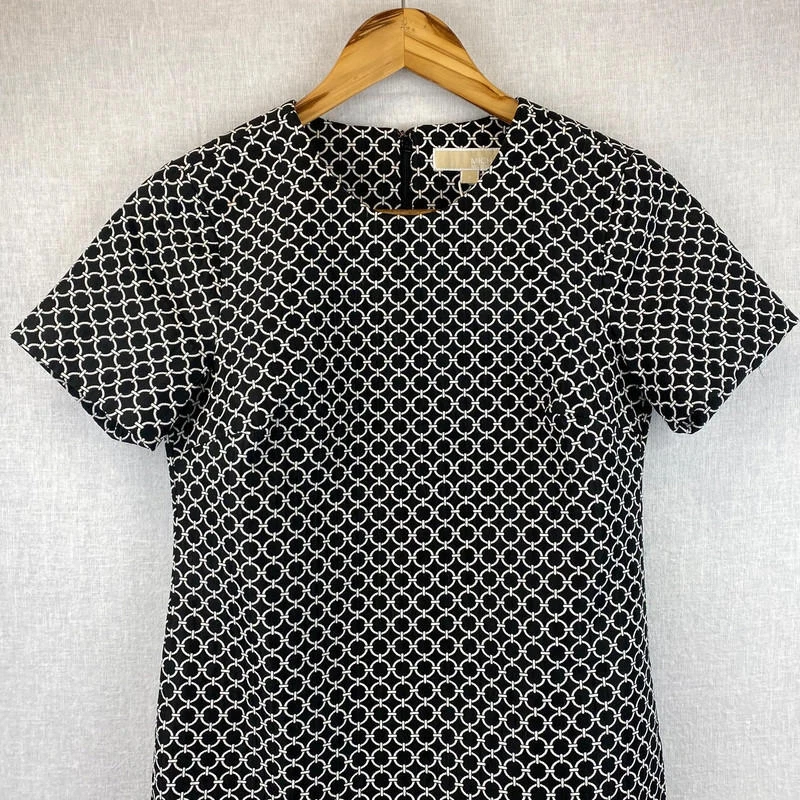 Abito Michael Kors nero bianco fantasia cerchio taglia XS