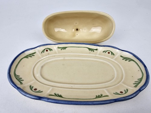 Rare VTG Metlox Vernon Ware Gigi Pattern Butter Dish with Lid No. 1279 EXCELLENT - Picture 6 of 7