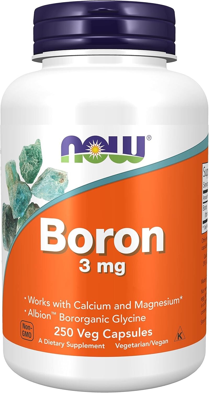 Now Foods Bore 3 mg 250 gélules pour rester actif au quotidien