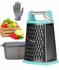Stainless Steel Box Grater 4 Side Xl Cheese Grater With A Container Box And Resi
