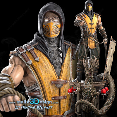 Scorpion Mortal Kombat resin scale model kit unpainted 3d print